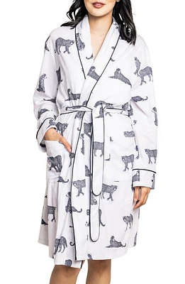 Petite Plume Panthere de Paris Pima Cotton Robe White at Nordstrom,