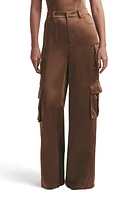 Favorite Daughter Satin Cargo Pants Macchiato at Nordstrom,