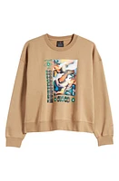 x Jordan Moss Brooklyn Fleece Graphic Sweatshirt Dark Driftwood at Nordstrom,