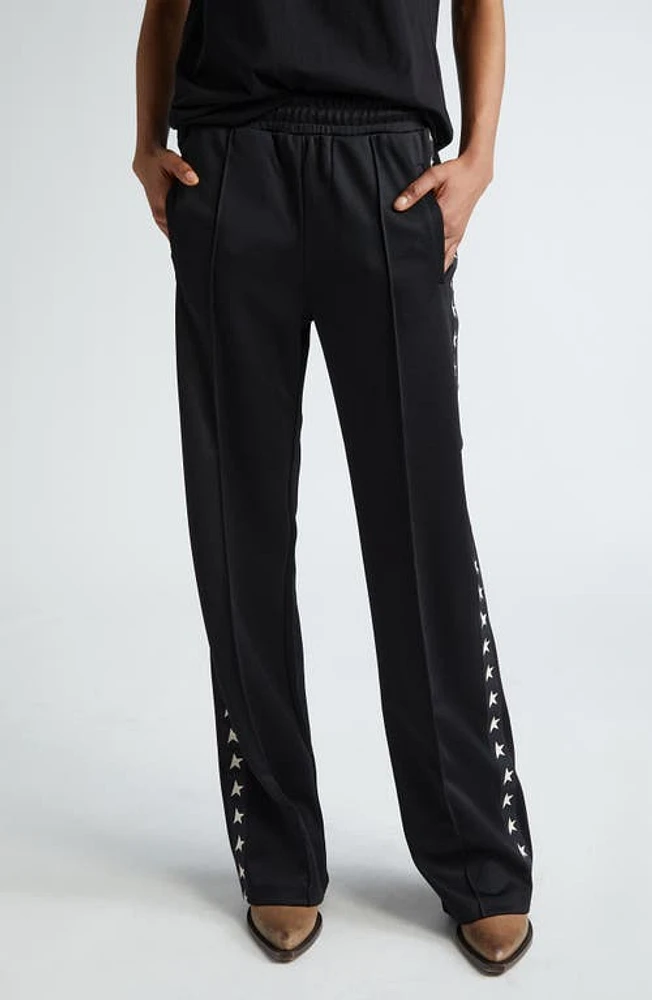 Golden Goose Dorotea Star Collection Logo Track Pants Black/White at Nordstrom,