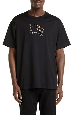 burberry Padbury Equestrian Knight Graphic T-Shirt Black at Nordstrom,