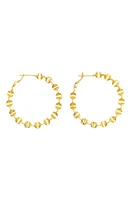 Petit Moments Talos Textured Bead Hoops in Gold at Nordstrom