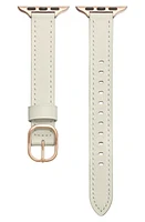 The Posh Tech Leather Apple Watch Watchband in White at Nordstrom