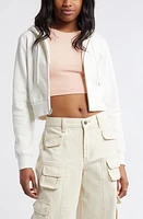 BP. Crop Cotton Blend Zip-Up Hoodie at Nordstrom,