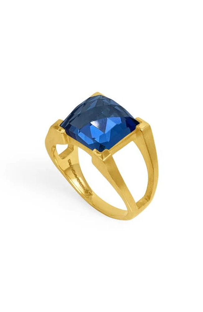 Dean Davidson Mini Plaza Simulated Tanzanite Ring in Midnight Blue/Gold at Nordstrom, Size 7