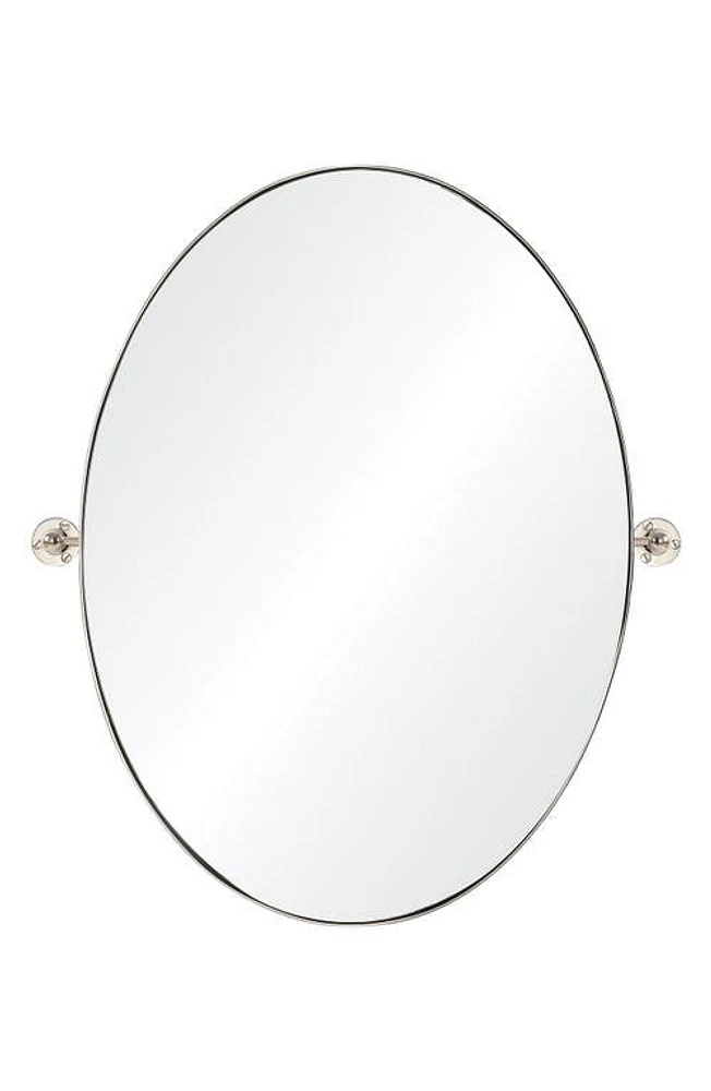 Renwil Azalea Oval Wall Mirror in Polished Nickel at Nordstrom