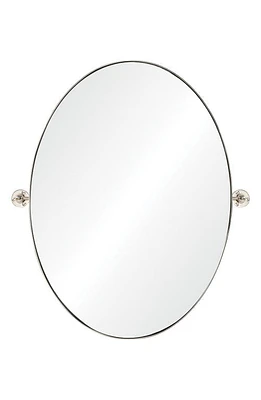 Renwil Azalea Oval Wall Mirror in Polished Nickel at Nordstrom