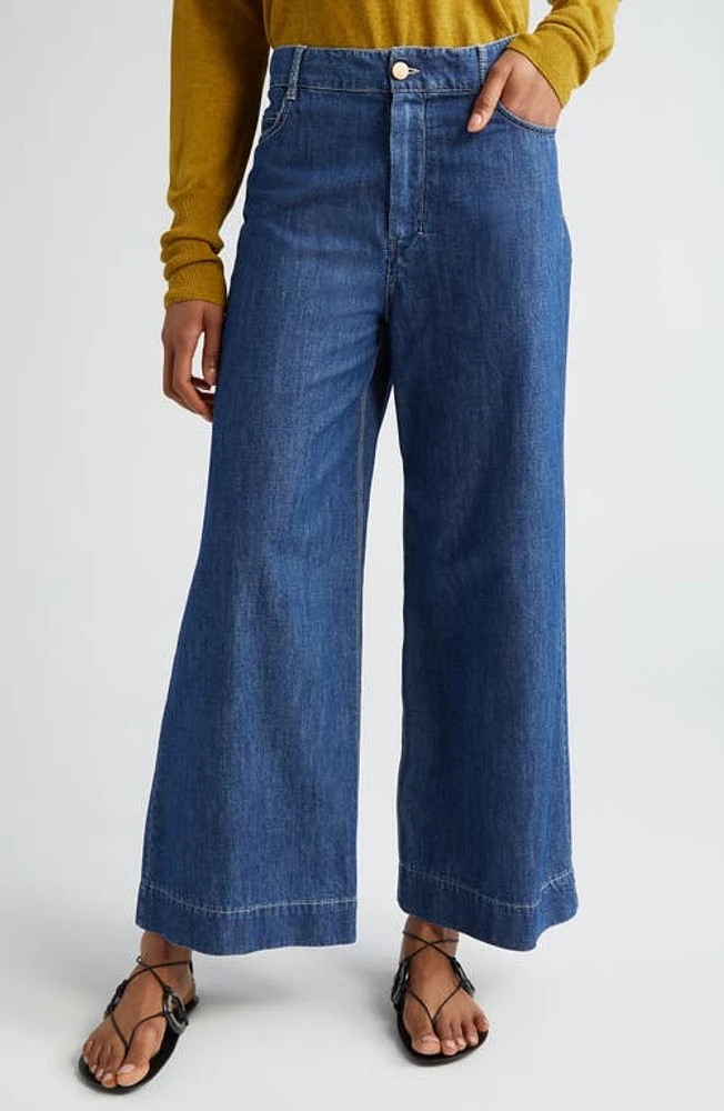 Max Mara Zendaya Wide Leg Jeans Cornflower Blue at Nordstrom,