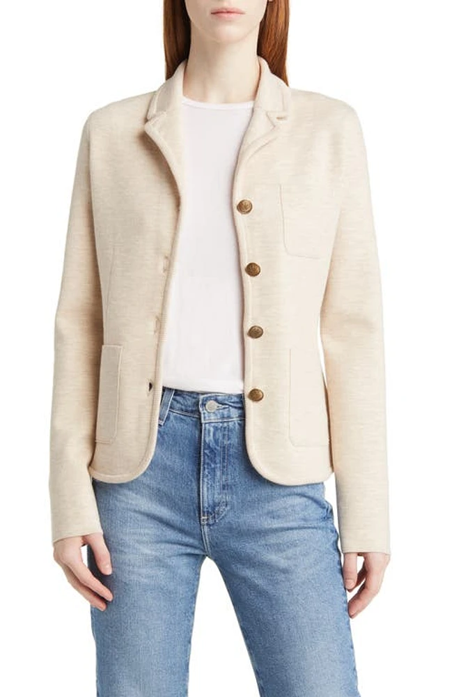 rag & bone Abigail Merino Wool Blend Blazer Oatmeal at Nordstrom,