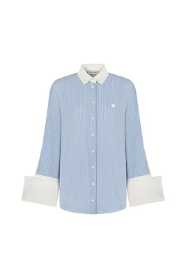 Nocturne Striped Shirt in Blue at Nordstrom, Size Large