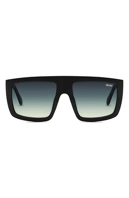 Quay Australia Get in Line 58mm Gradient Shield Sunglasses in Black /Smoke at Nordstrom