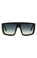 Quay Australia Get in Line 58mm Gradient Shield Sunglasses in Black /Smoke at Nordstrom