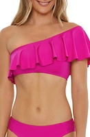 Trina Turk Monaco Ruffle One-Shoulder Bikini Top at Nordstrom,