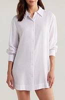 Eberjey Nautico Stripe Long Sleeve Nightshirt at Nordstrom,