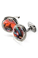 M-Clip Abalone Cuff Links in Orange at Nordstrom