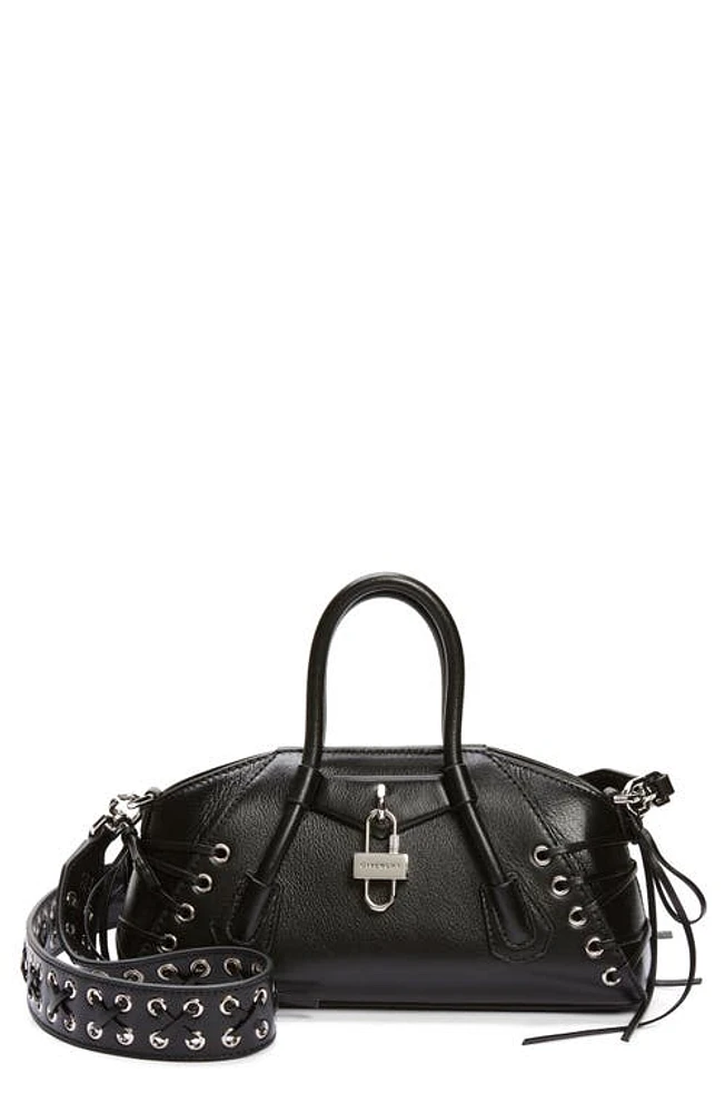 Givenchy Mini Antigona Stretch Leather Satchel in Black at Nordstrom