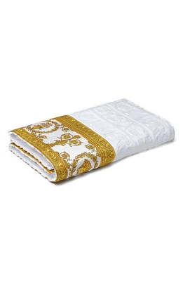 Versace I Heart Baroque Bath Sheet in White at Nordstrom