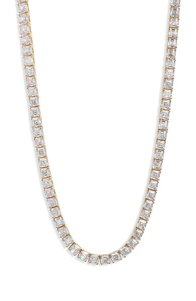 Melinda Maria The Queen's Tennis Necklace in Gold White Diamondettes at Nordstrom