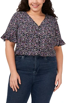 CeCe Floral Print Top at Nordstrom,