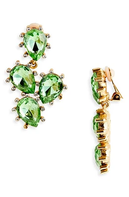 Oscar de la Renta Crystal Cactus Drop Earrings in Citrine at Nordstrom