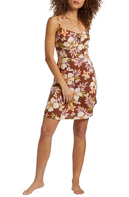 Billabong Island Calling Floral Mini Sundress Toasted Coconut at Nordstrom,