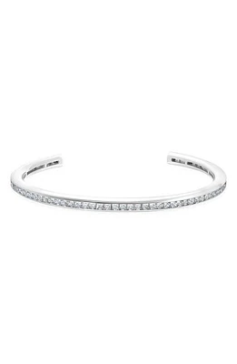 Crislu Princess Cut Cubic Zirconia Channel Cuff Bracelet in Platinum at Nordstrom