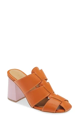 SHEKUDO Waratah Block Heel Sandal Orange Pink at Nordstrom,