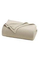 Boll & Branch Organic Cotton Shaker Stitch Throw Blanket in Heathered Oatmeal at Nordstrom