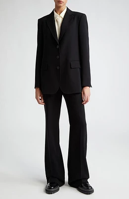 Max Mara Studio Terni Single Breasted Crepe Blazer Black at Nordstrom,