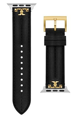 Tory Burch The Kira Leather 20mm Apple Watch Watchband in at Nordstrom