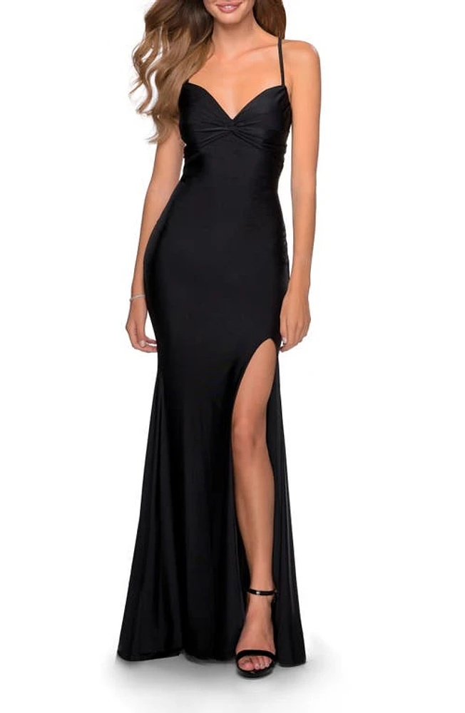 La Femme Le Jersey Trumpet Gown at Nordstrom,