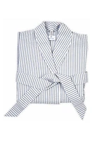 Matouk Matteo Stripe Robe in Sea at Nordstrom