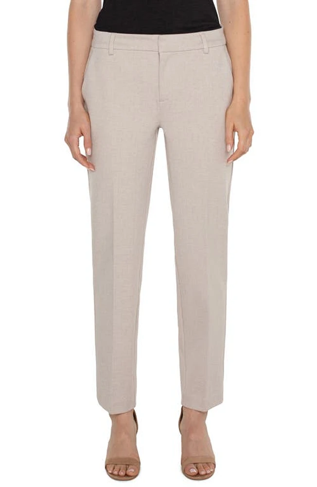 Liverpool Los Angeles Kelsey Slim Knit Twill Pants Stone/Tan at Nordstrom,