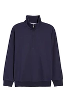 Brunello Cucinelli Quarter Zip Sweatshirt in Blue at Nordstrom, Size Medium