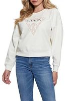 GUESS Embellished Logo Sweatshirt at Nordstrom,