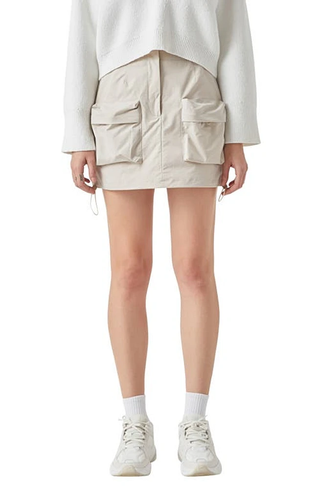 Grey Lab Cargo Miniskirt Beige at Nordstrom,