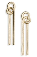 Nordstrom Knotted Snake Chain Linear Drop Earrings in Gold at Nordstrom