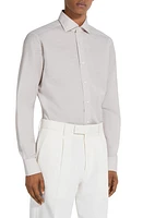 ZEGNA Couture Cotton & Linen Button-Up Shirt Beige at Nordstrom, Eu