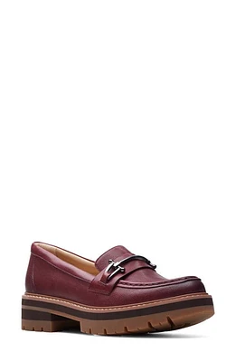 Clarks(r) Orianna Bit Platform Loafer in Burgundy Leather at Nordstrom, Size 8.5