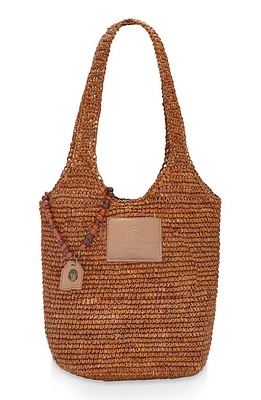 Kurt Geiger London Raffia Hobo Bag in Brown at Nordstrom