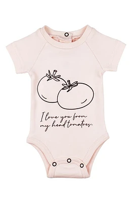 L'Ovedbaby Tomato Organic Cotton Graphic Bodysuit Blush Tomatoes at Nordstrom,