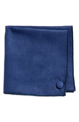 CLIFTON WILSON Solid Sueded Cotton Pocket Square in Navy at Nordstrom