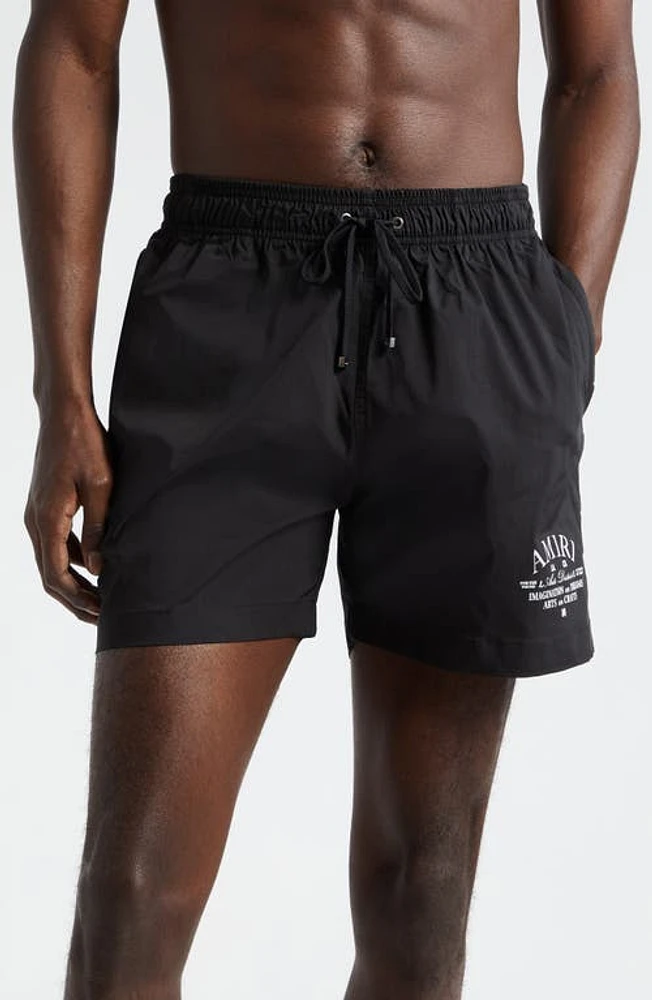 AMIRI Arts District Swim Trunks Black at Nordstrom,