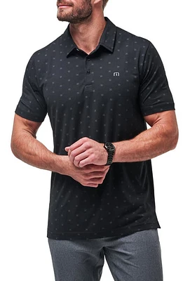 TravisMathew Beach Pit Medallion Print Polo Black at Nordstrom,