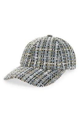 Lele Sadoughi Bouclé Baseball Cap in Golden Graphite at Nordstrom