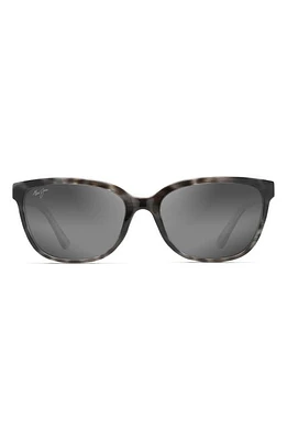 Maui Jim Honi 54mm PolarizedPlus2 Cat Eye Sunglasses in Grey Tortoise Stripe at Nordstrom