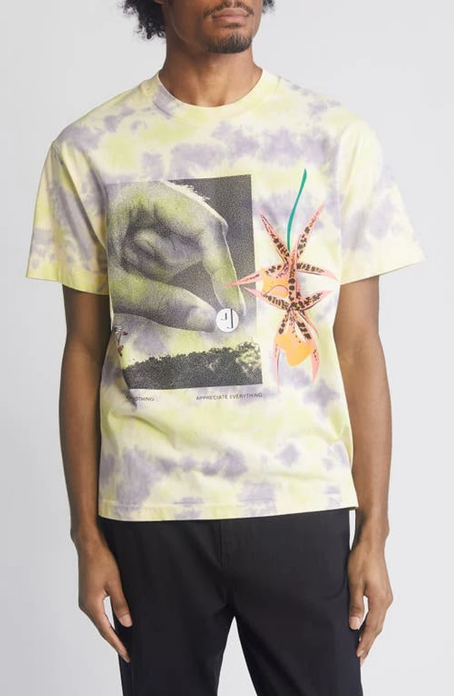 JUNGLES Expect Nothing Tie Dye Cotton Graphic T-Shirt at Nordstrom,