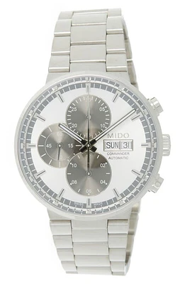 MIDO Commander II Chronograph Bracelet Watch, 42.5mm in Metallic Silver at Nordstrom