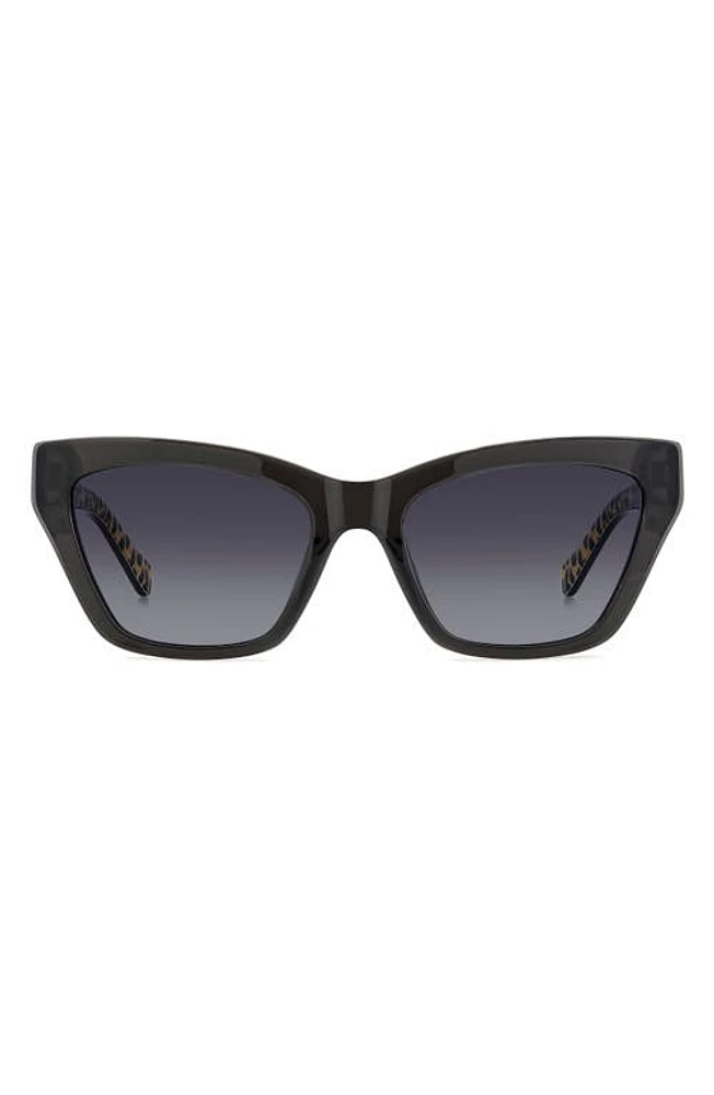 Kate Spade New York fay 54mm gradient cat eye sunglasses in Dark Grey Black/Grey Shaded at Nordstrom