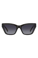 Kate Spade New York fay 54mm gradient cat eye sunglasses in Dark Grey Black/Grey Shaded at Nordstrom